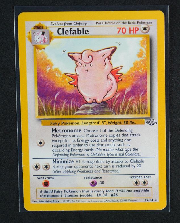 Clefable (17) Unlimited Rare #17/64 Jungle 1999 MP