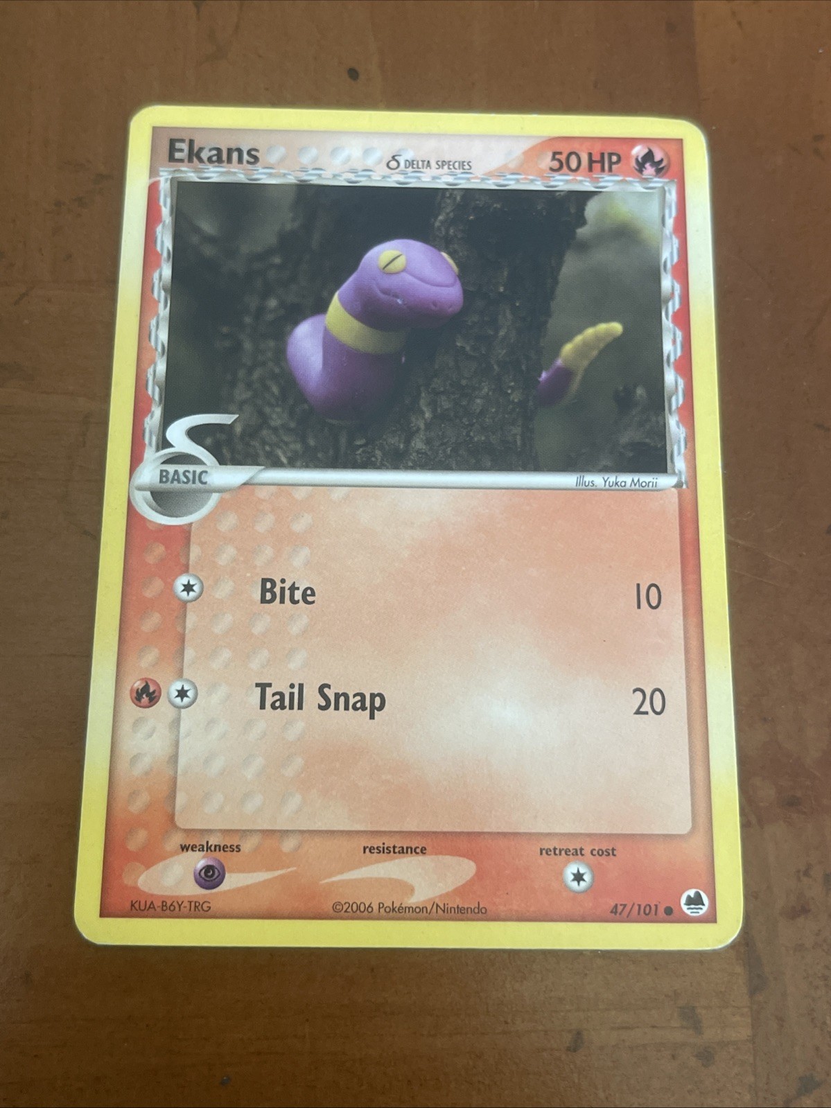 Ekans 47/101 Common Dragon Frontiers Pokemon Moderately Played