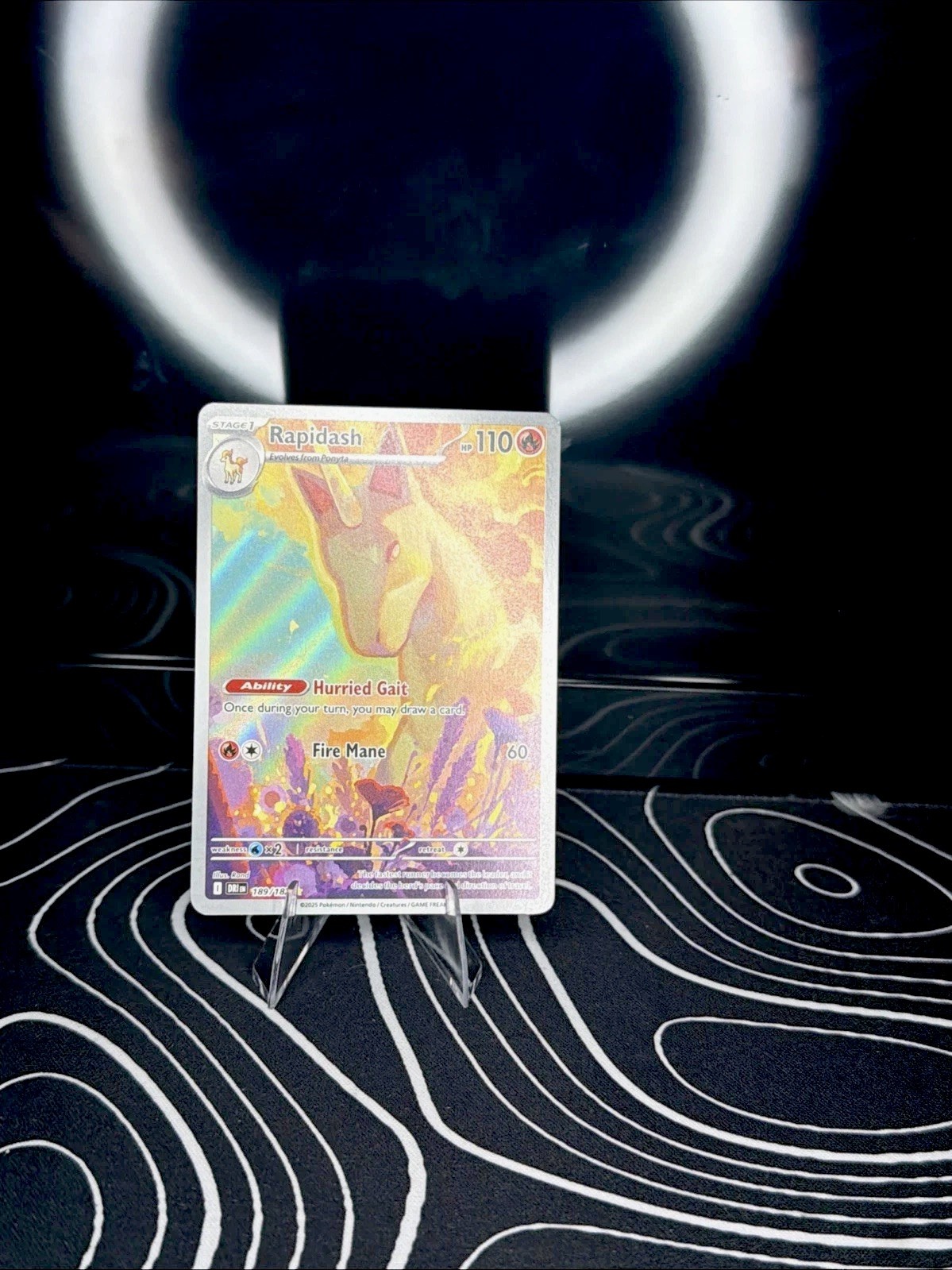 Rapidash Illustration Rare SV10: Destined Rivals 189/182 NM