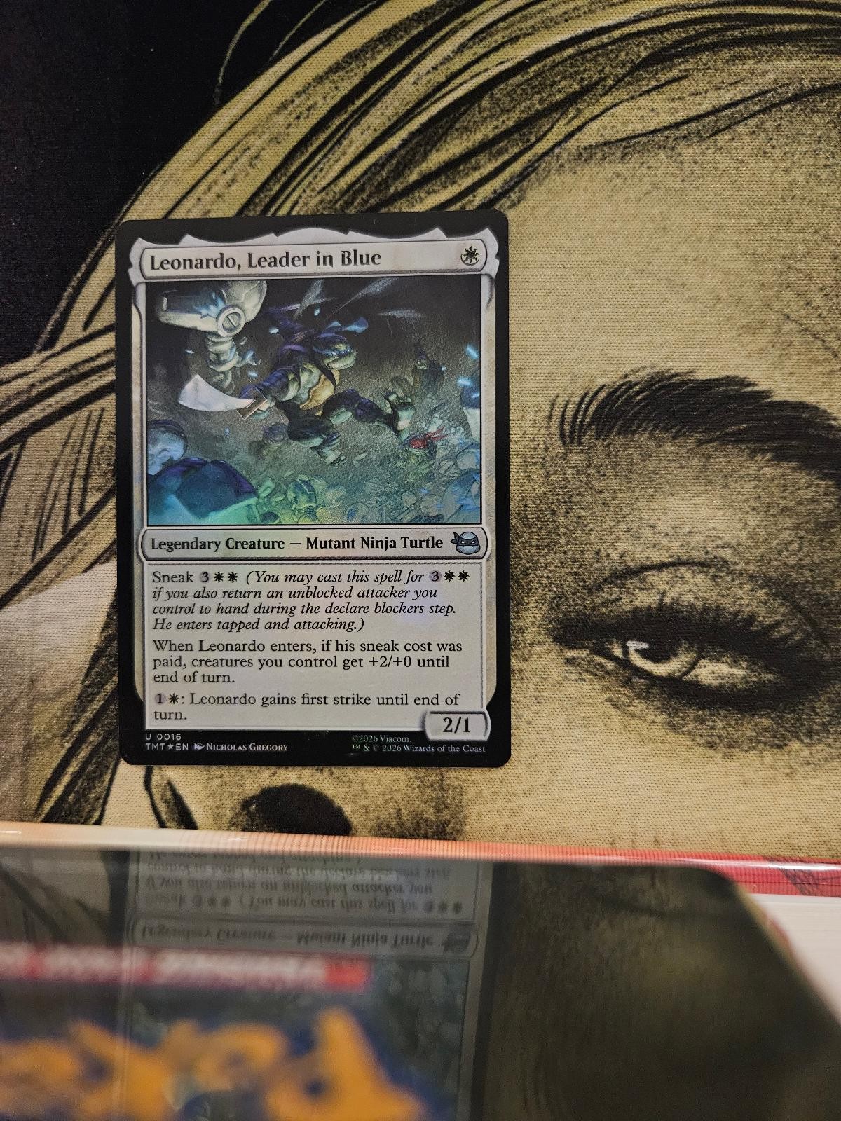 Leonardo, Leader in Blue 0016 Mutant Ninja Turtles Magic: The Gathering Foil NM