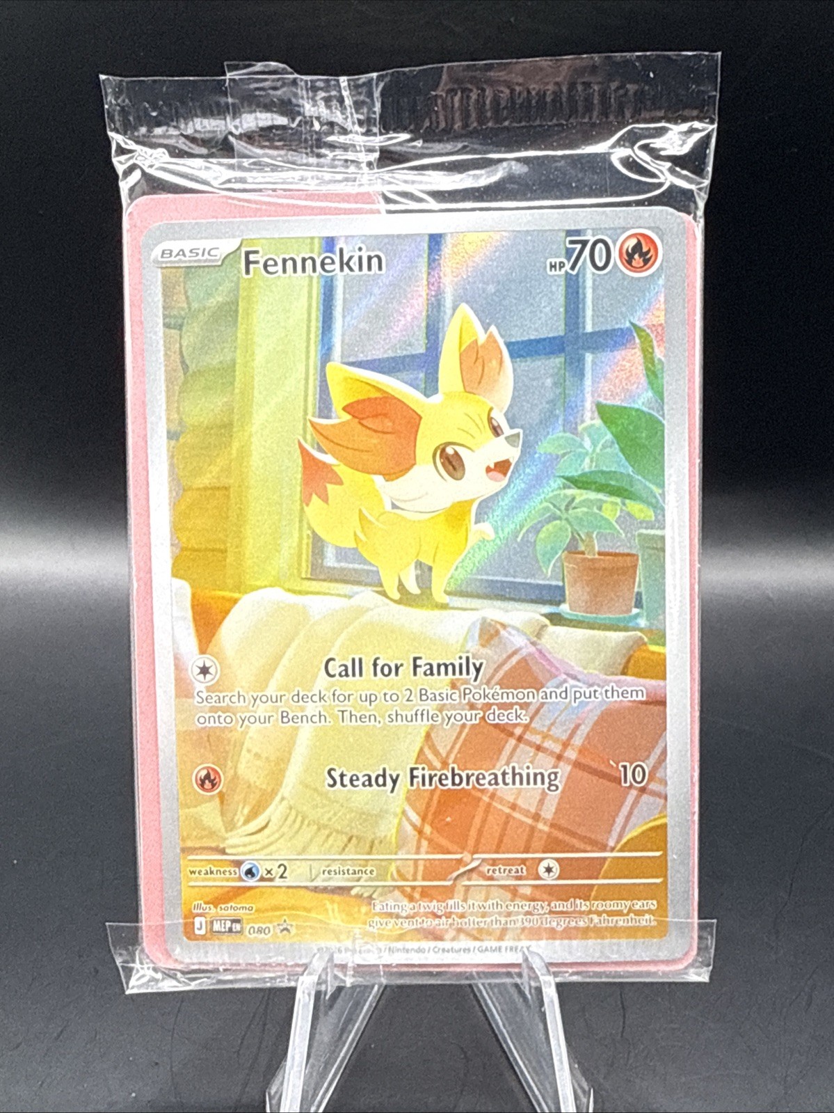 Fennekin Black Star Promo 080 Chaos Rising Pokemon ETB Promo ENGLISH SEALED