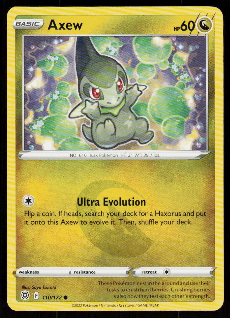 Axew 110/172 Common Brilliant Stars Pokemon Near Mint