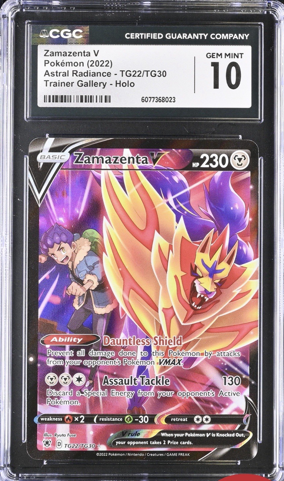 CGC 10 Zamazenta TG22 Astral Radiance Sword & Shield Trainer Gallery Low Pop 130