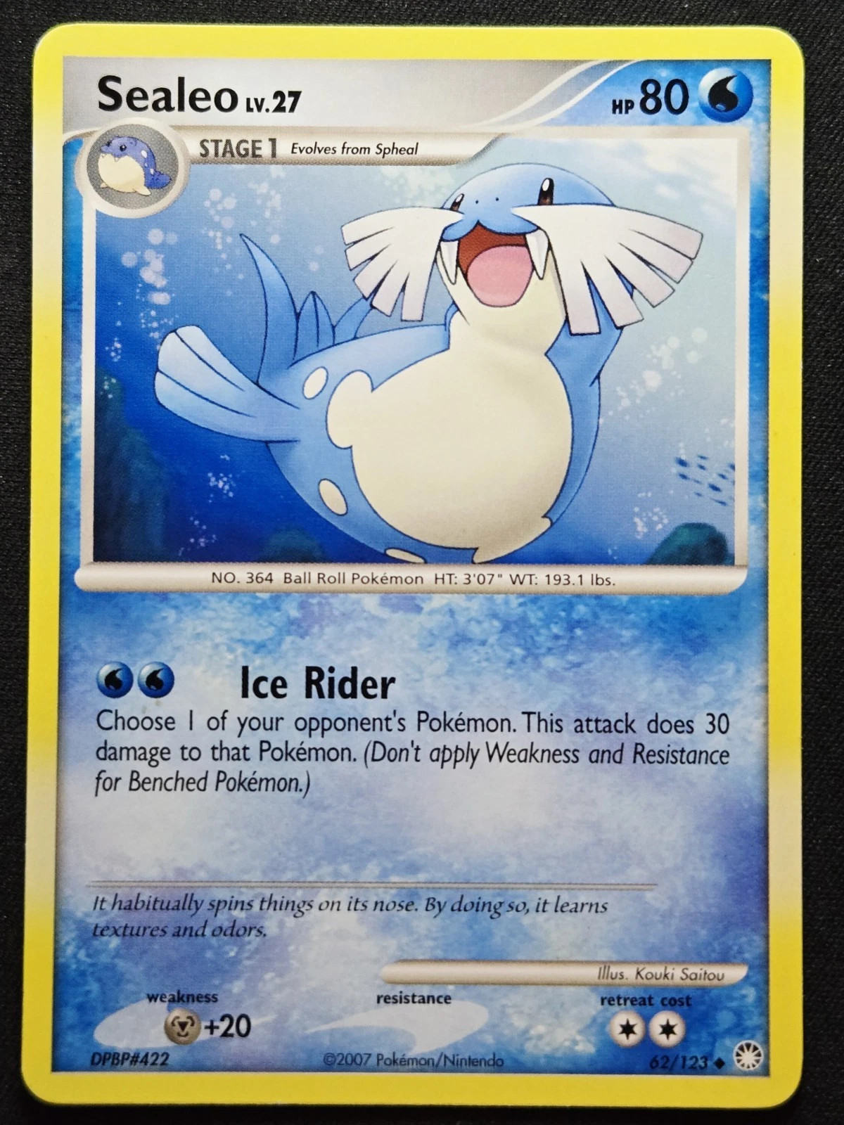 Sealeo 62/123 Mysterious Treasures 2007 Pokémon TCG