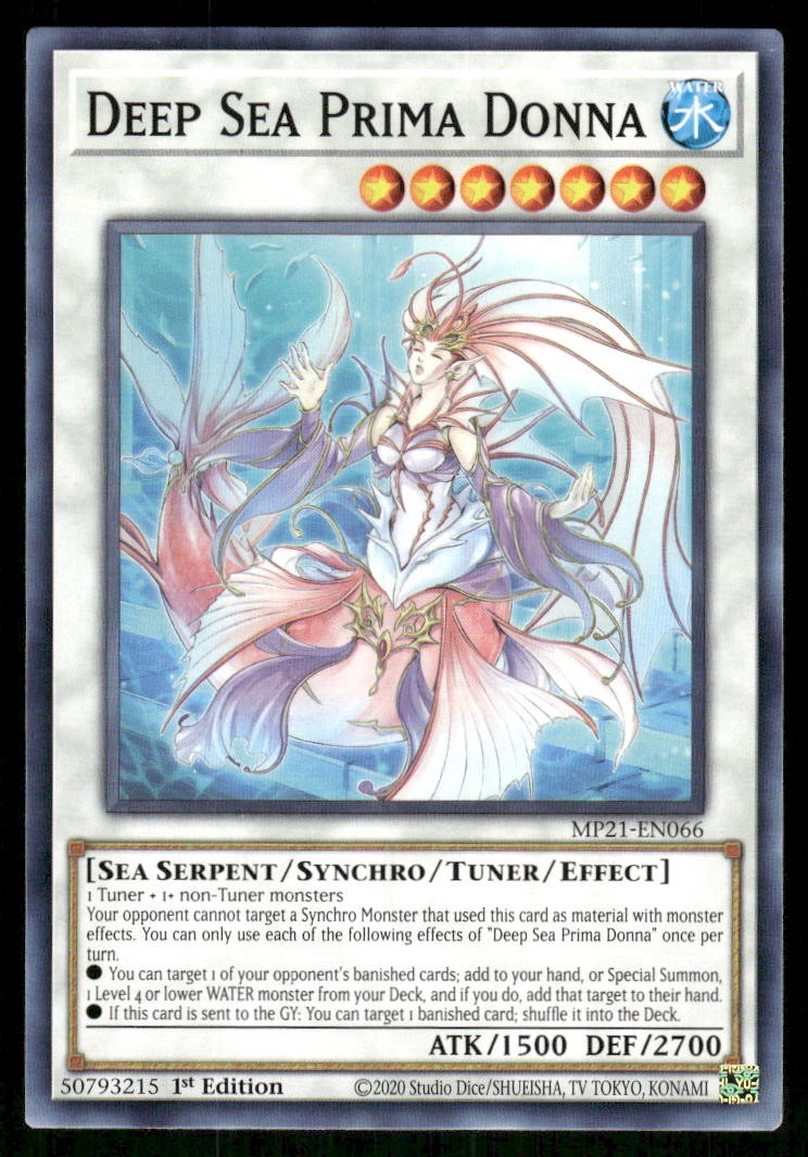 Deep Sea Prima Donna MP21-EN066 2021 Tin of Ancient Battles Yu-Gi-Oh 1st Ed NM