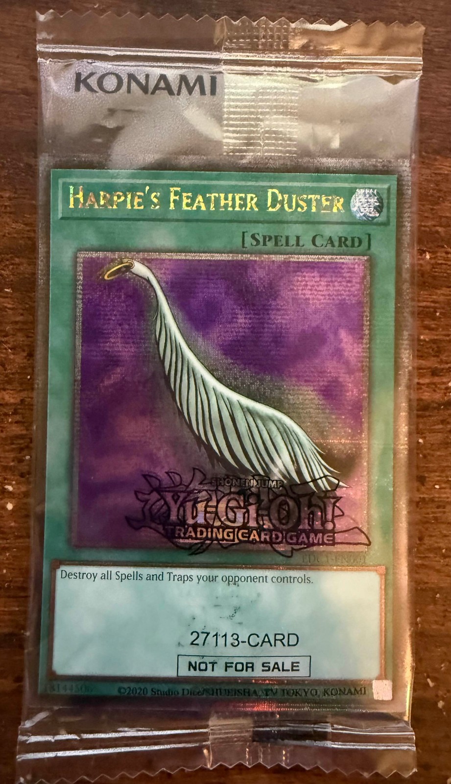 Harpie’s Feather Duster EDC1-EN001 Early Days Collection Promotional Card Sealed