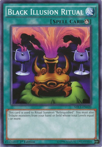 Black Illusion Ritual – MIL1-EN020 – Common – 1st Edition – Damaged