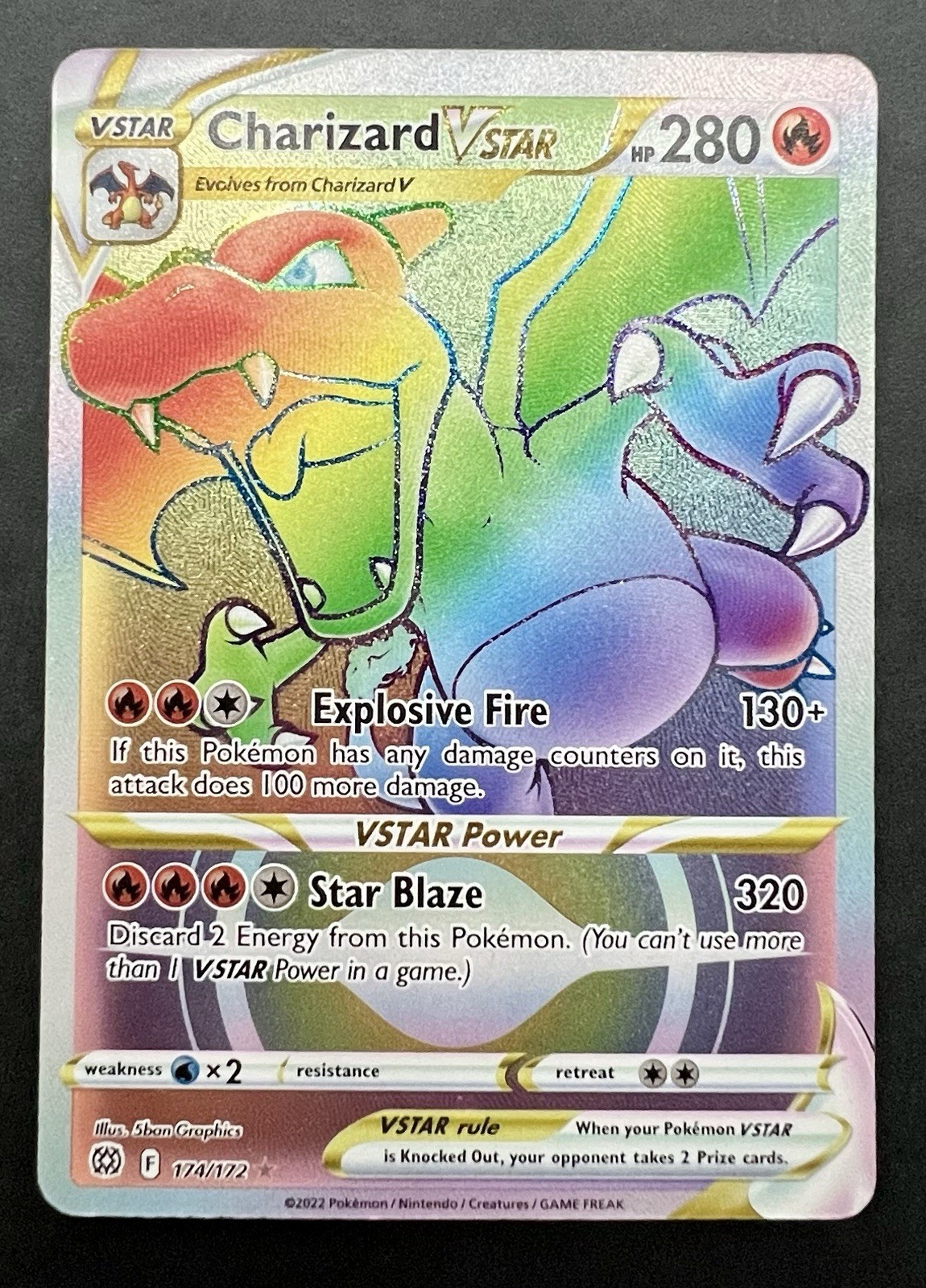 Charizard VSTAR 174/172 Swsh09 Brilliant Stars Secret Rare Holo English