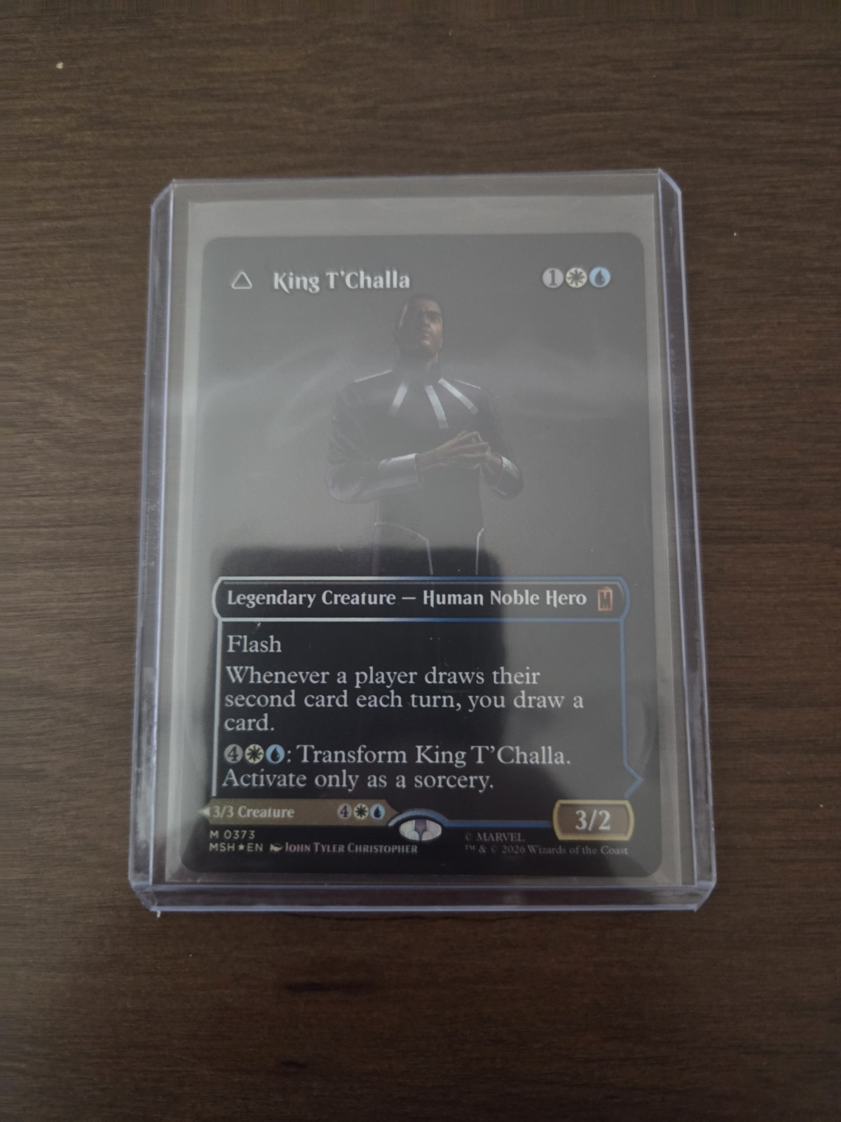 MTG Marvel Super Heroes KING T’CHALLA Borderless Foil Mythic #373