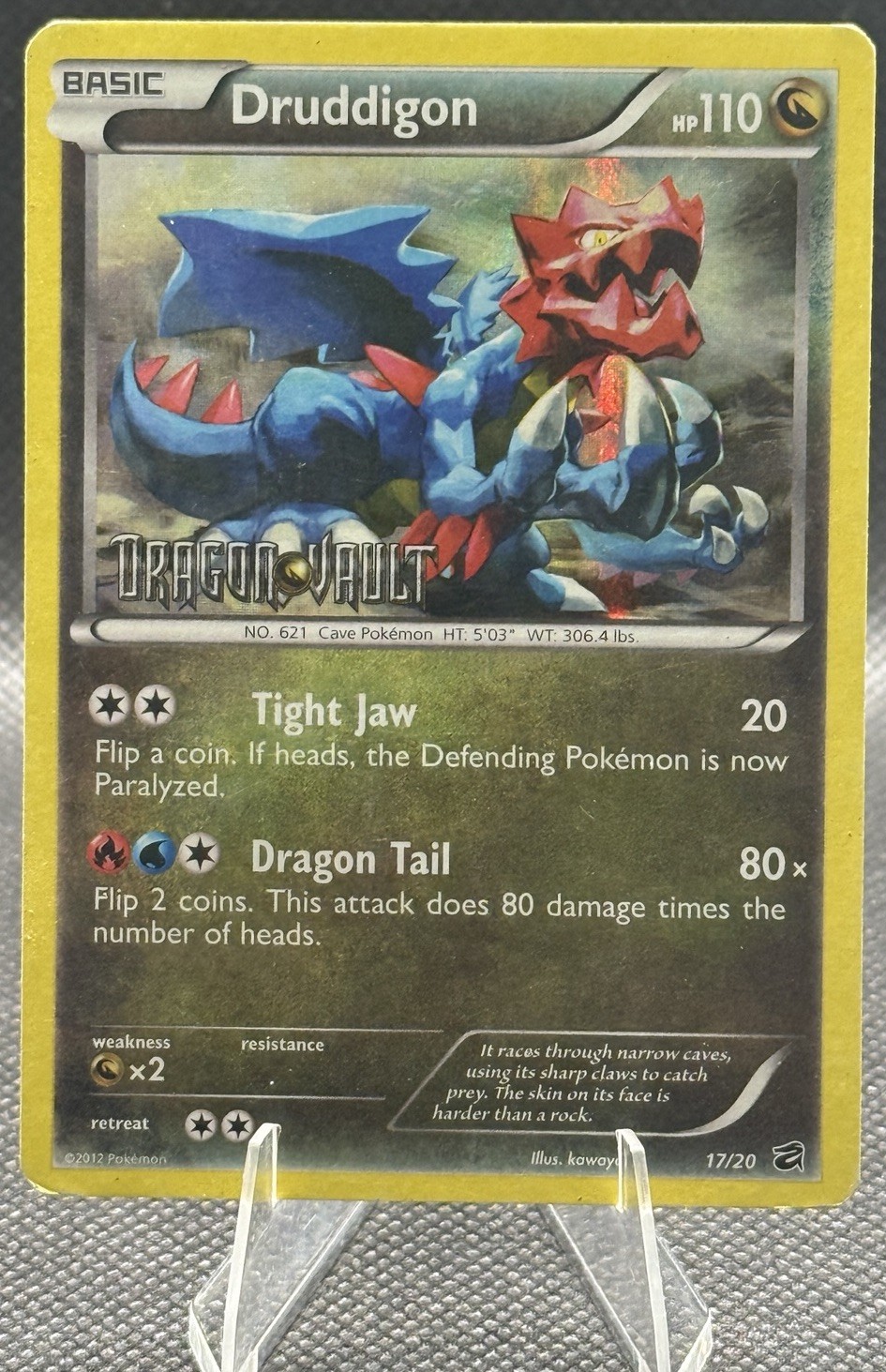 Pokemon Druddigon 17/20 Dragon Vault Stamped Holo Rare Promo MP