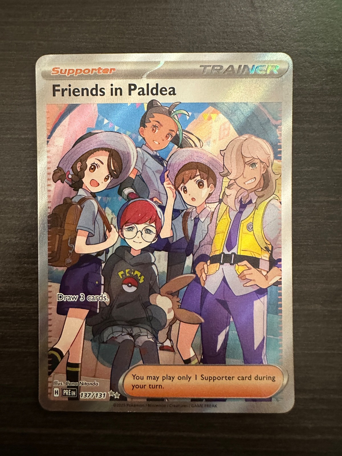 Friends in Paldea 137/131 Holo Prismatic Evolutions NM Cona Nitanda Pokemon TCG