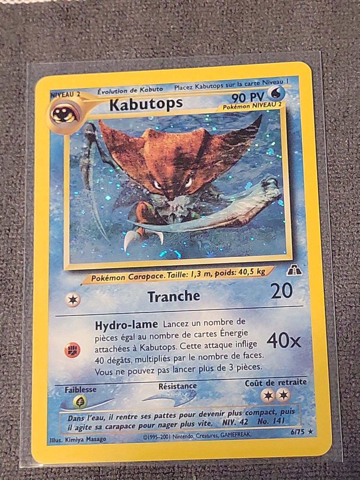 Pokemon French Unlimited Edition Neo Discovery Kabutops 6/75, Holo, LP-NM!