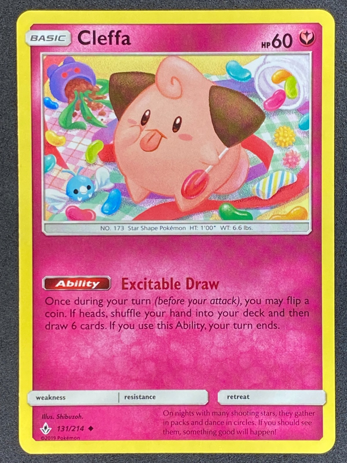 Pokémon Cleffa 131/214 UNB Unbroken Bonds NM