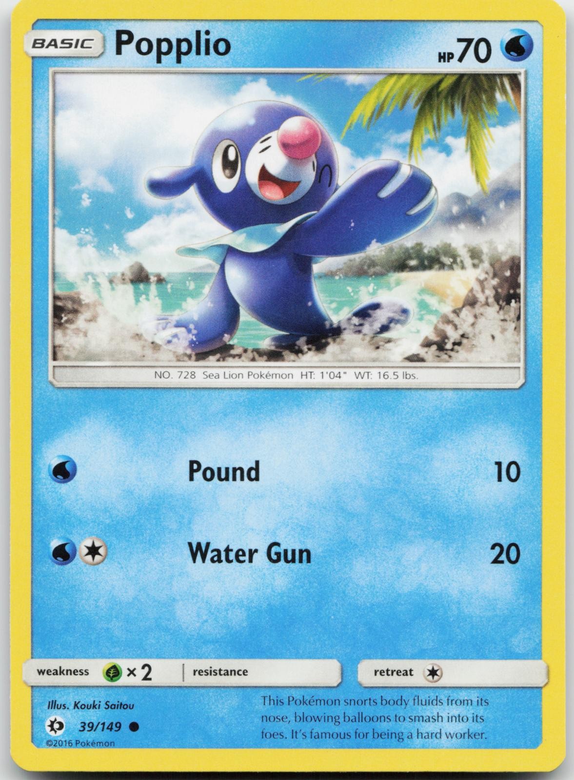 Popplio 39/149 Pokemon SM Base Set – LP