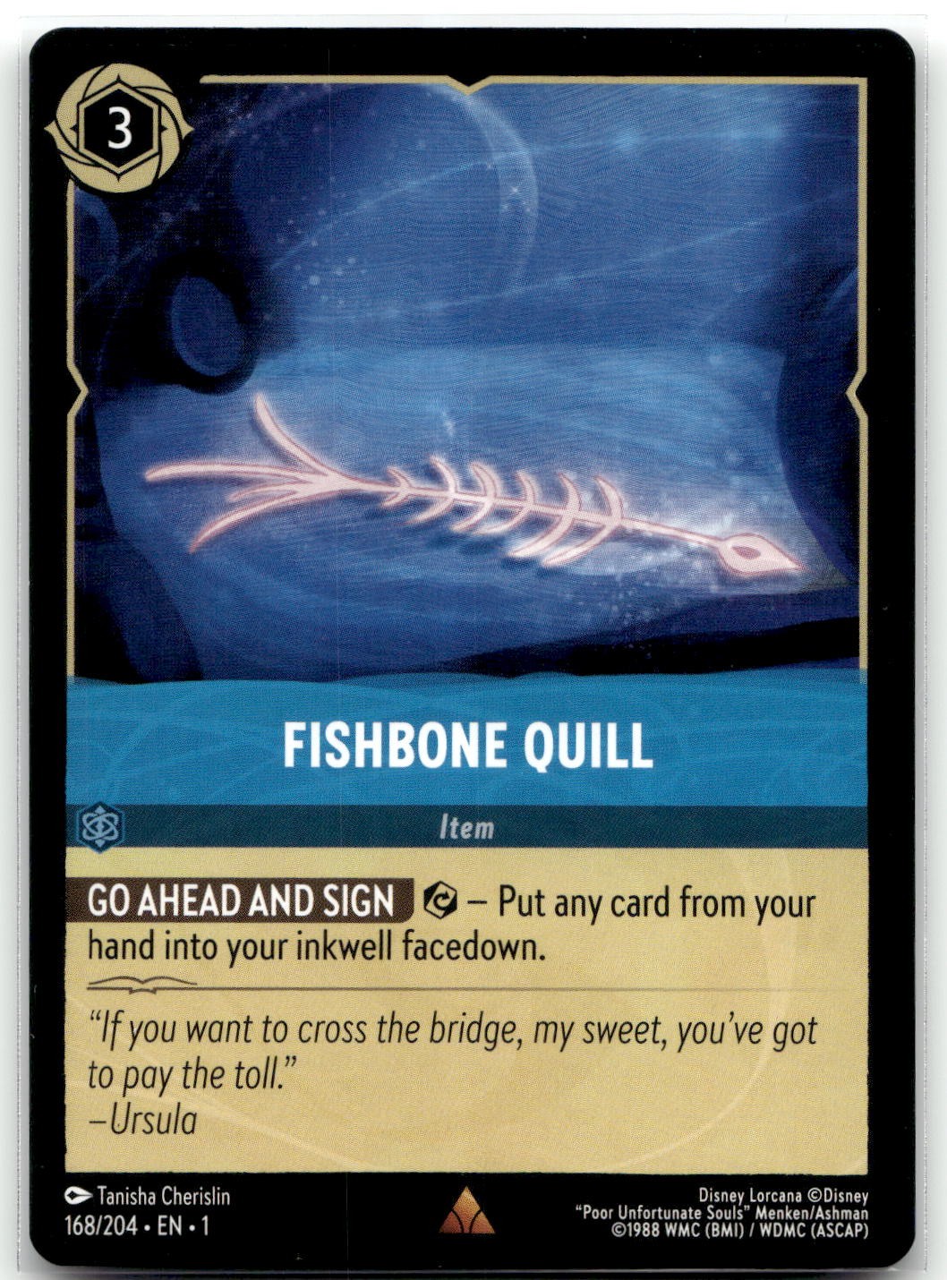 Fishbone Quill The First Chapter 168/204 Rare Lorcana TCG NM