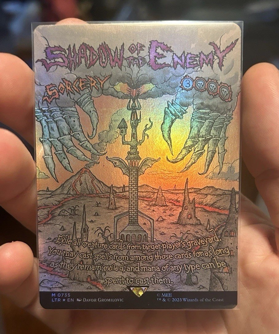 Shadow of the Enemy (Borderless Poster Foil) Lord of the Rings MTG Near Mint