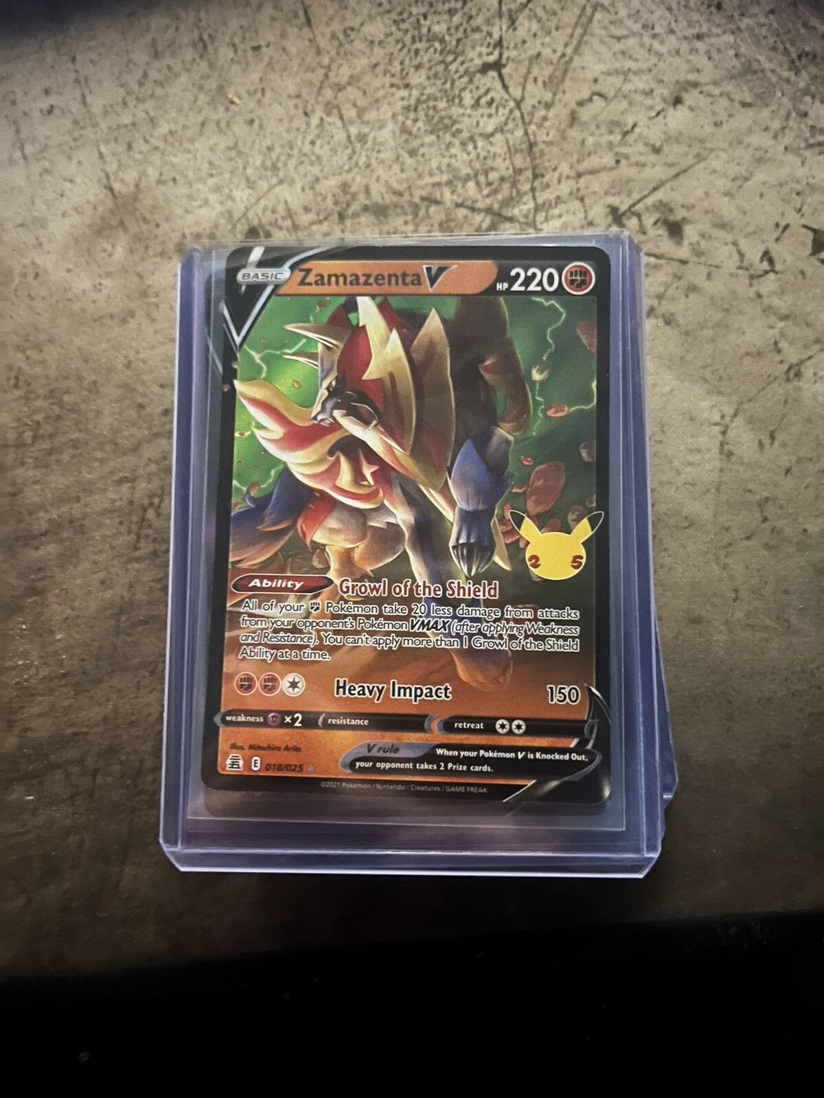 Pokemon Zamazenta V 018/025 Celebrations Ultra Rare English Holo United States