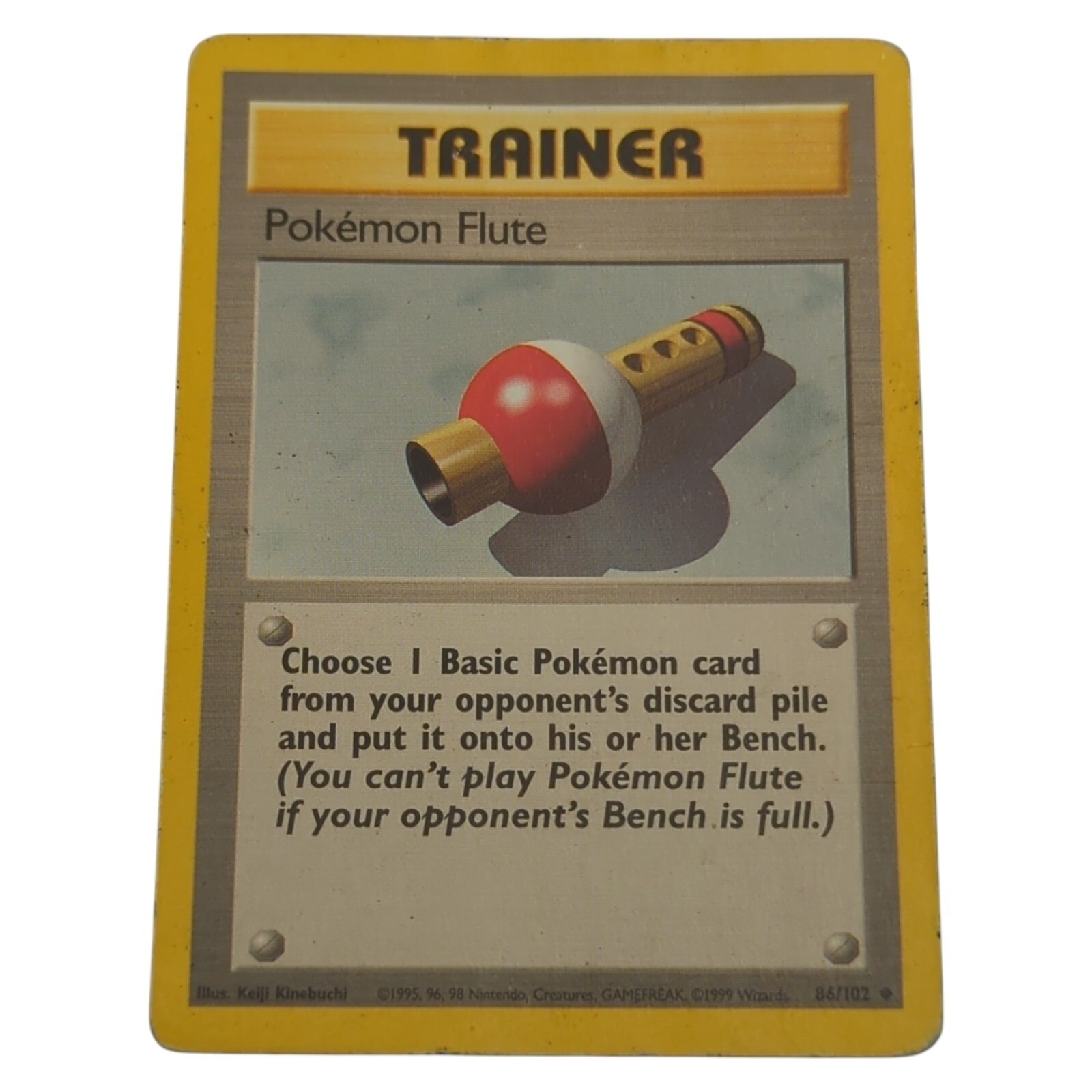 Pokemon Flute #86/132 1999 Pokemon Base Set 1st Edition Shadowles MP/LP