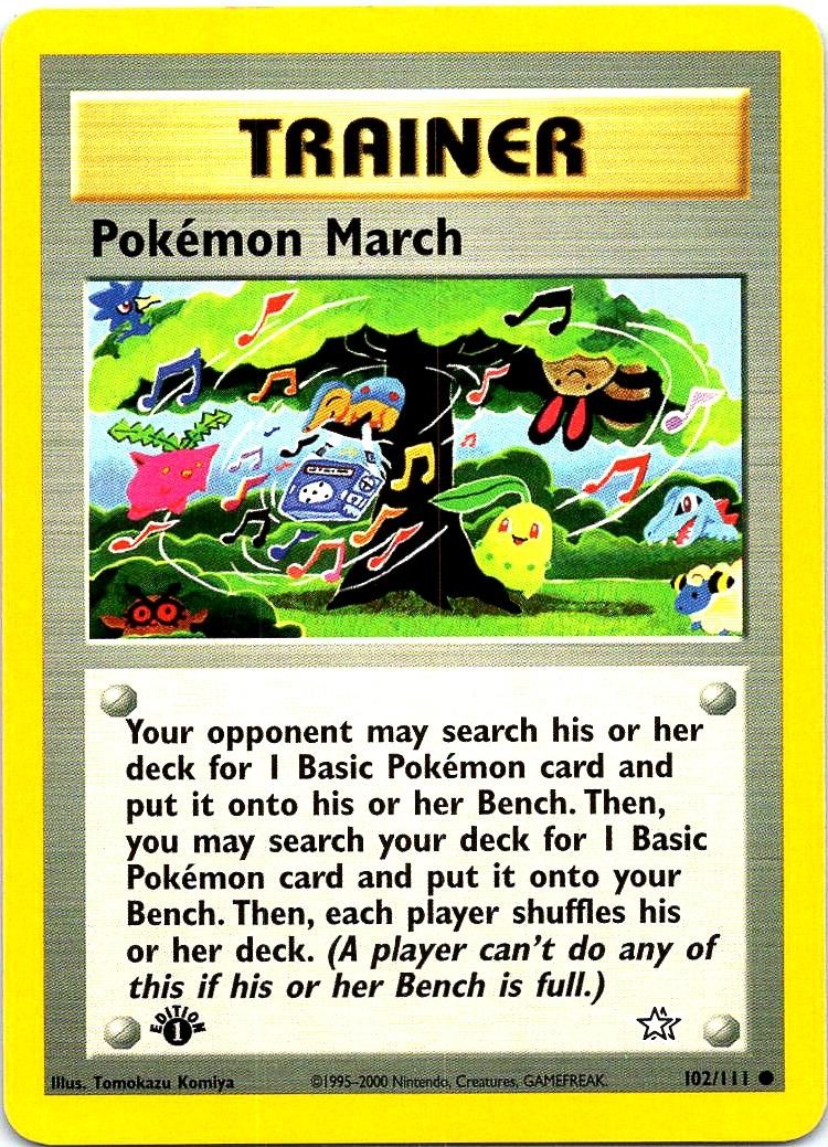 Pokemon March 102/111 Common Neo Genesis Pokemon 1st Edition Near Mint