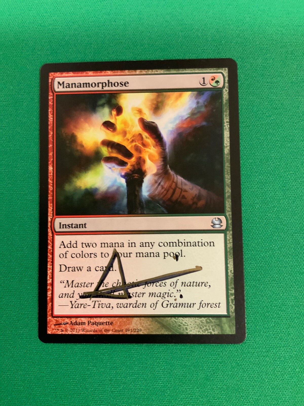 MTG Magic Manamorphose Signed F&B Artist Proof x1 Modern Masters Adam Paquette