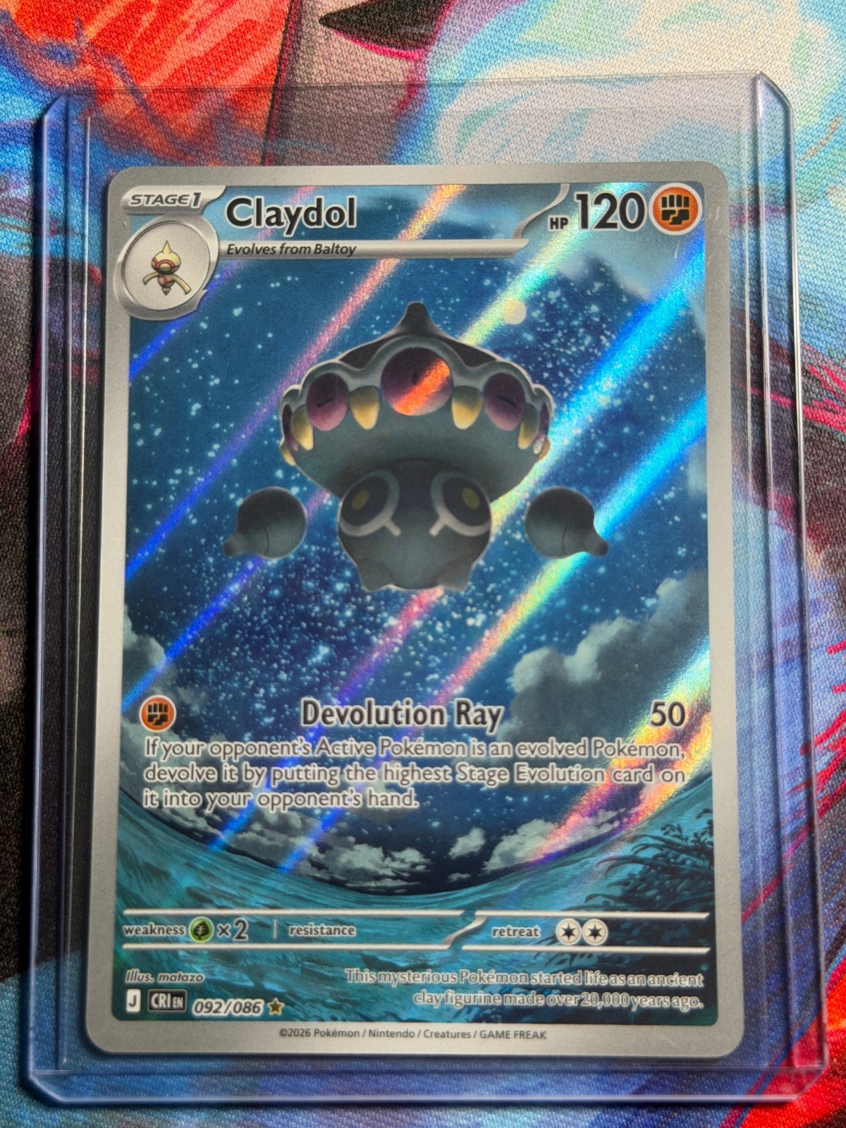 Claydol – Holo Illustration Rare ME04: Chaos Rising 092/086 NM
