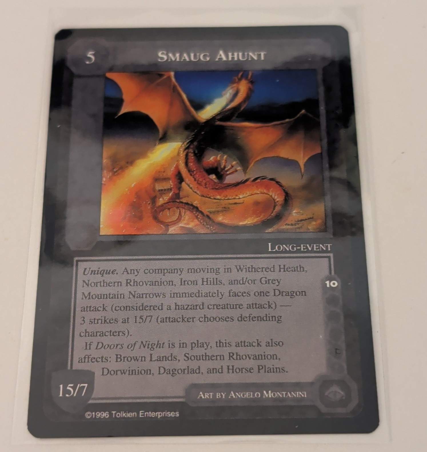 Middle-earth CCG Dragon Smaug Ahunt Long-event Rare 1996