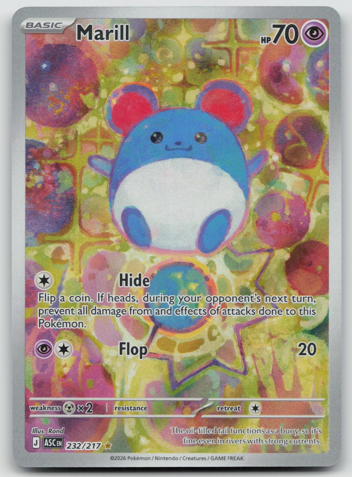 Pokemon – Marill 232/217 Ascended Heroes – Illustration Rare – NM