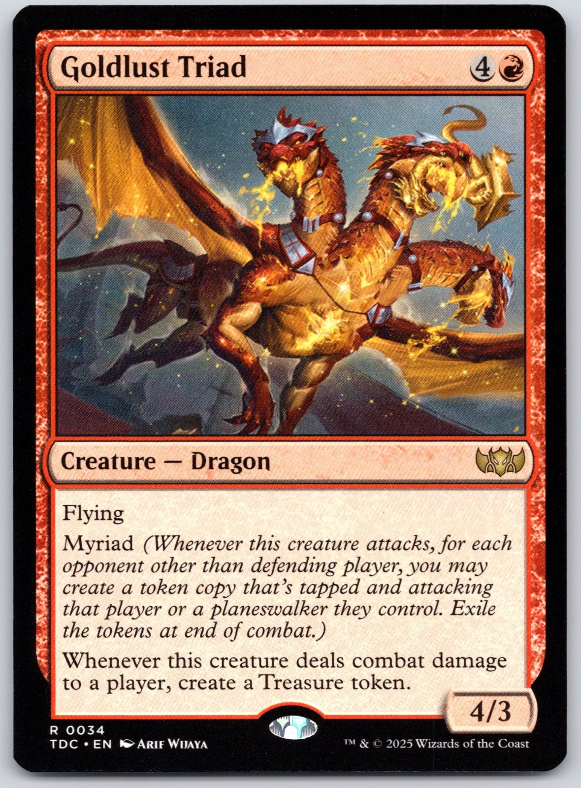Goldlust Triad (34) – TDC: Commander: Tarkir: Dragonstorm NM