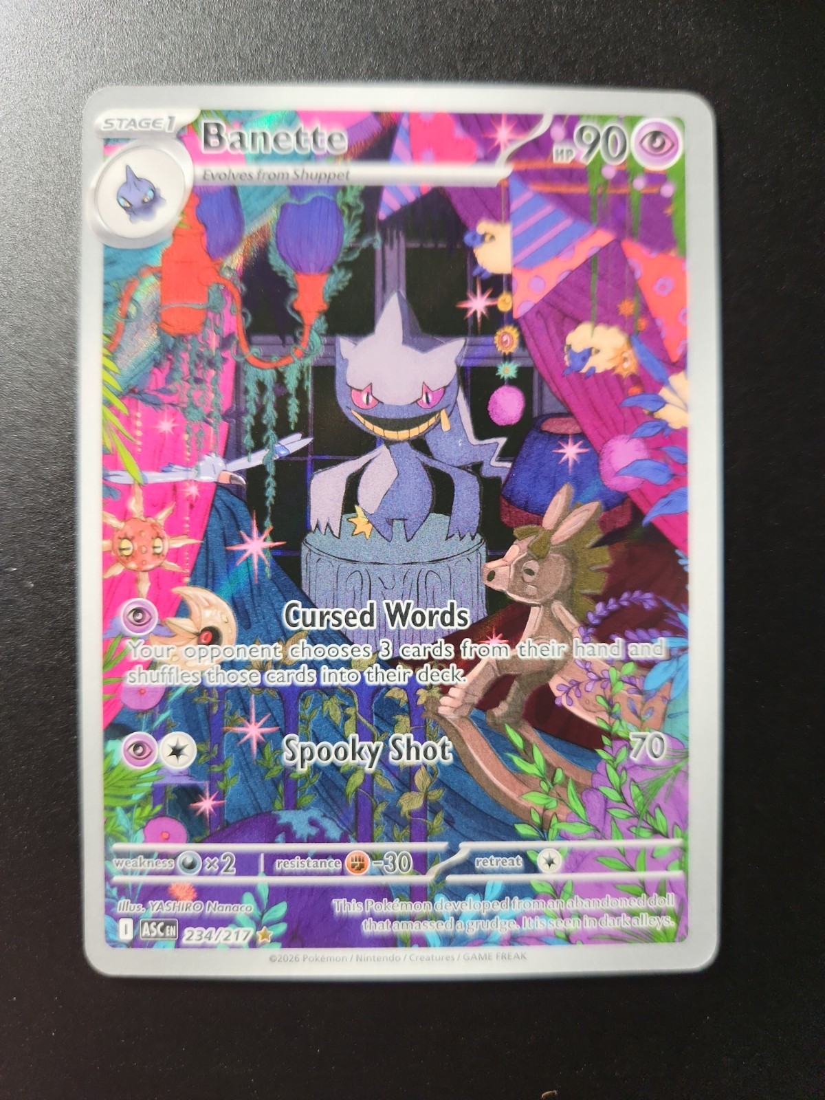 Banette 234/217 Illustration Rare Ascended Heroes Pokemon Holo Near Mint