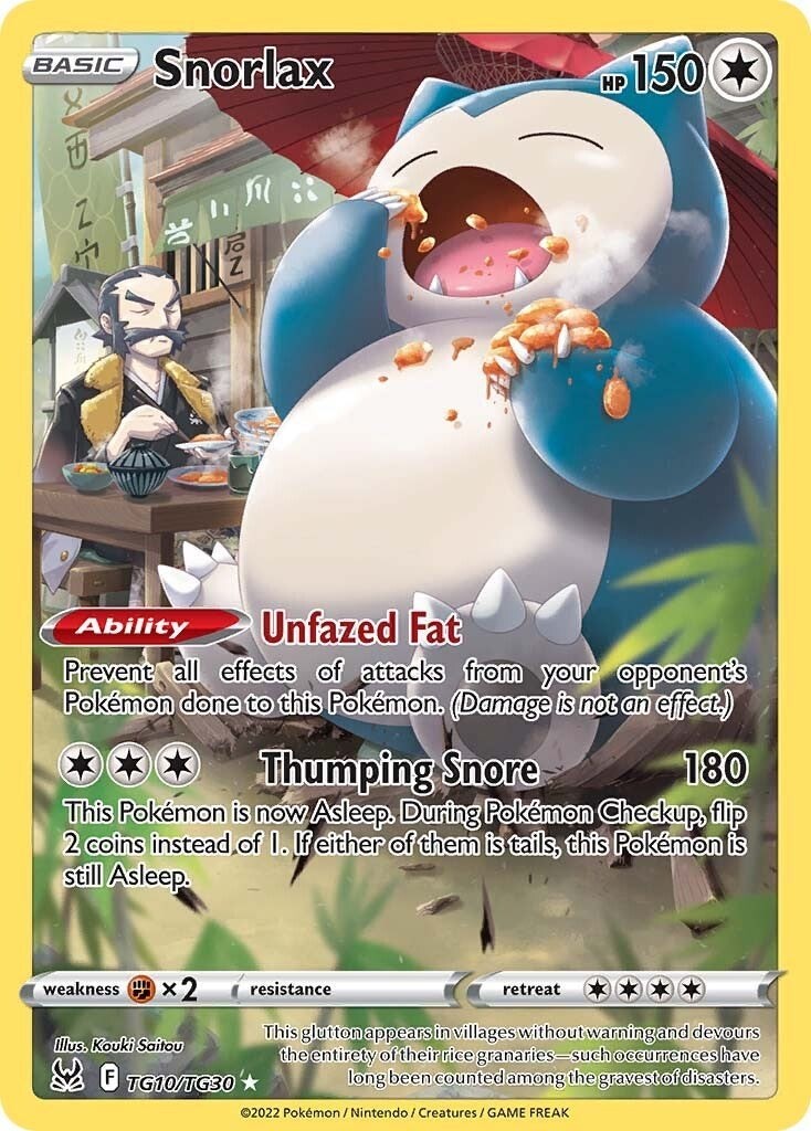 Snorlax TG10/TG30 SWSH11: TG Ultra Rare NM Pokemon