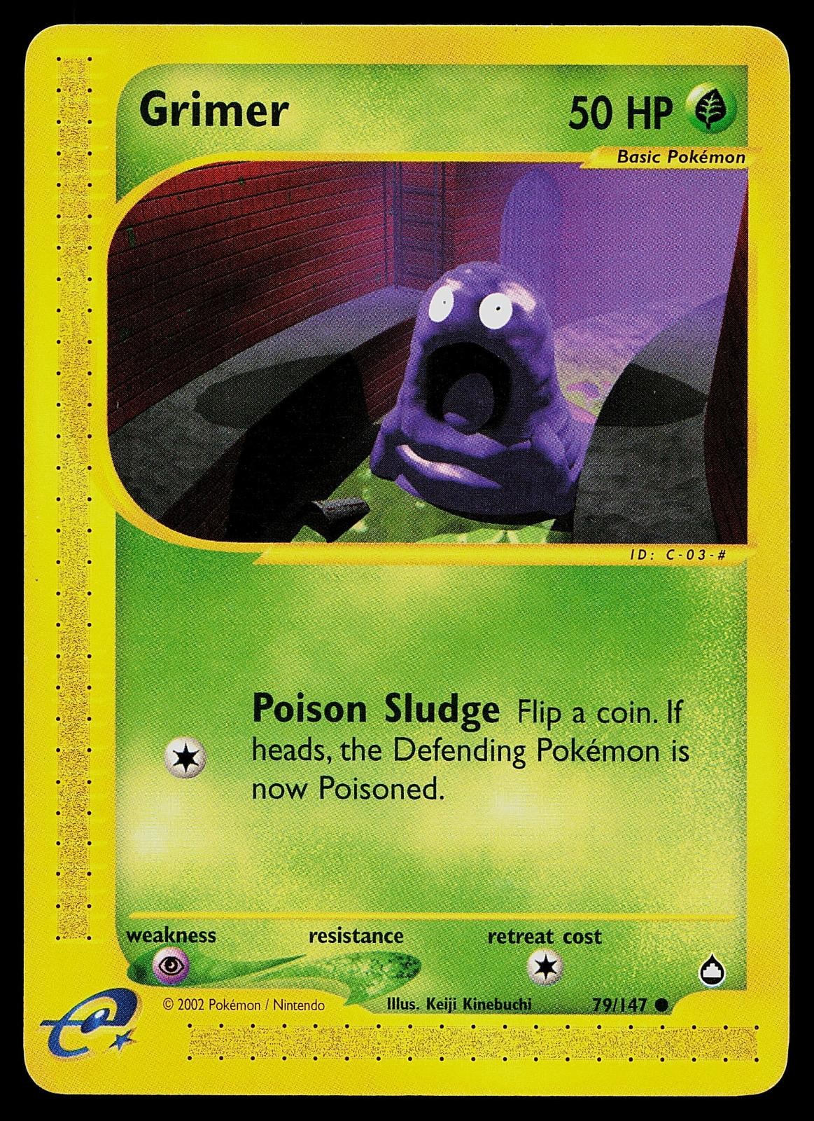Pokemon Card – Grimer Aquapolis 79/147 Common