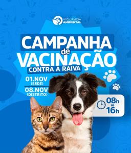 Leia mais sobre o artigo GOIANA REALIZA CAMPANHA DE VACINAÇÃO CONTRA RAIVA ANIMAL EM NOVEMBRO